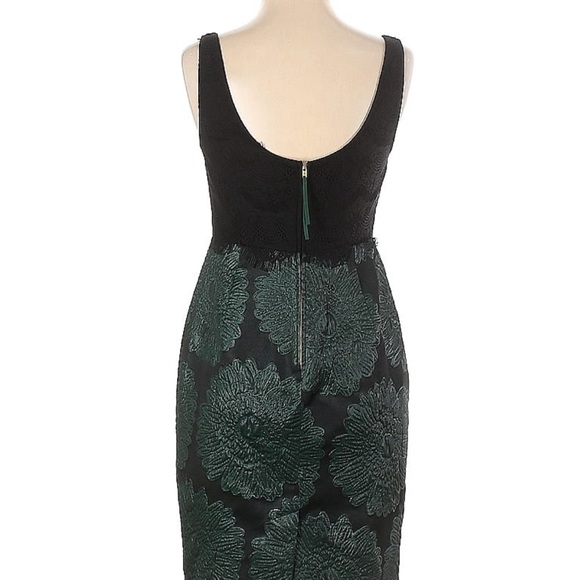 Anthropologie Leifsdottir Bill/Green Brocade Dress Size 4 - Picture 2 of 3